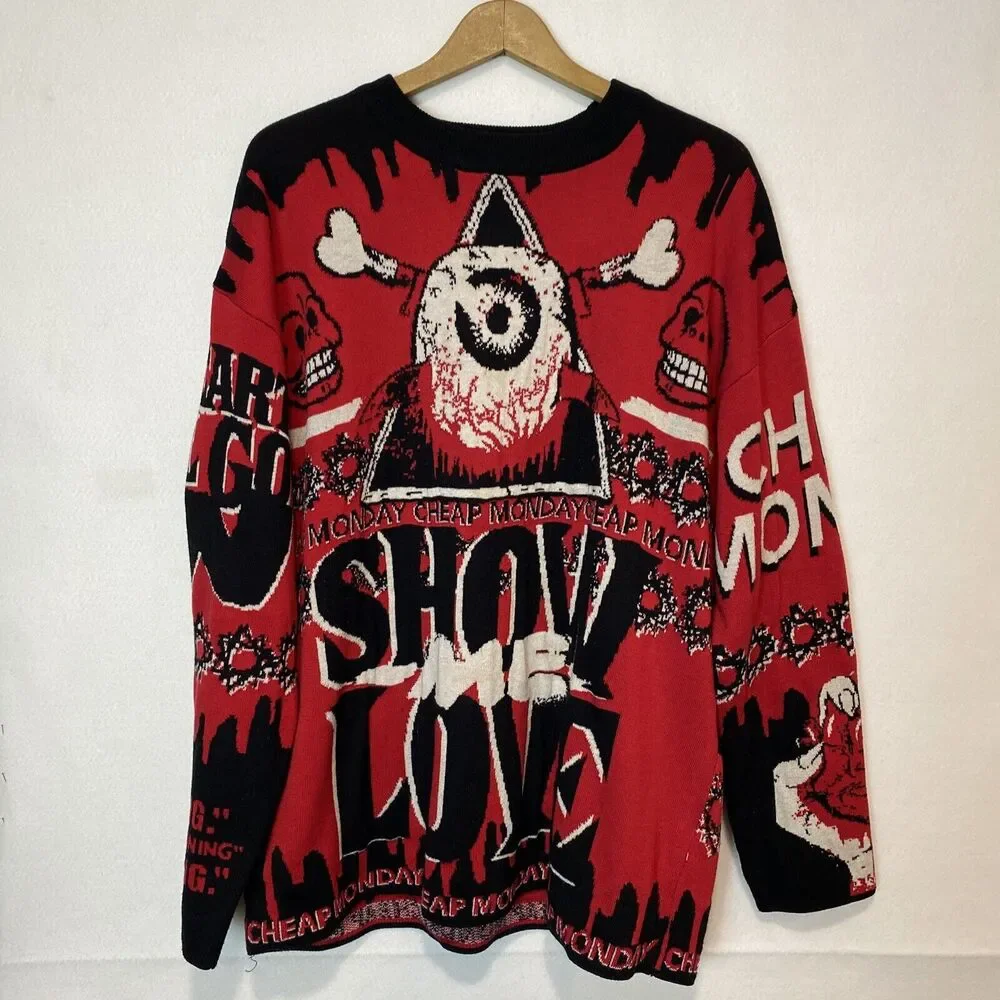 Cheap Monday Unisex‎ Medium Stranger Than Fiction Knit Show Me Love Sweater